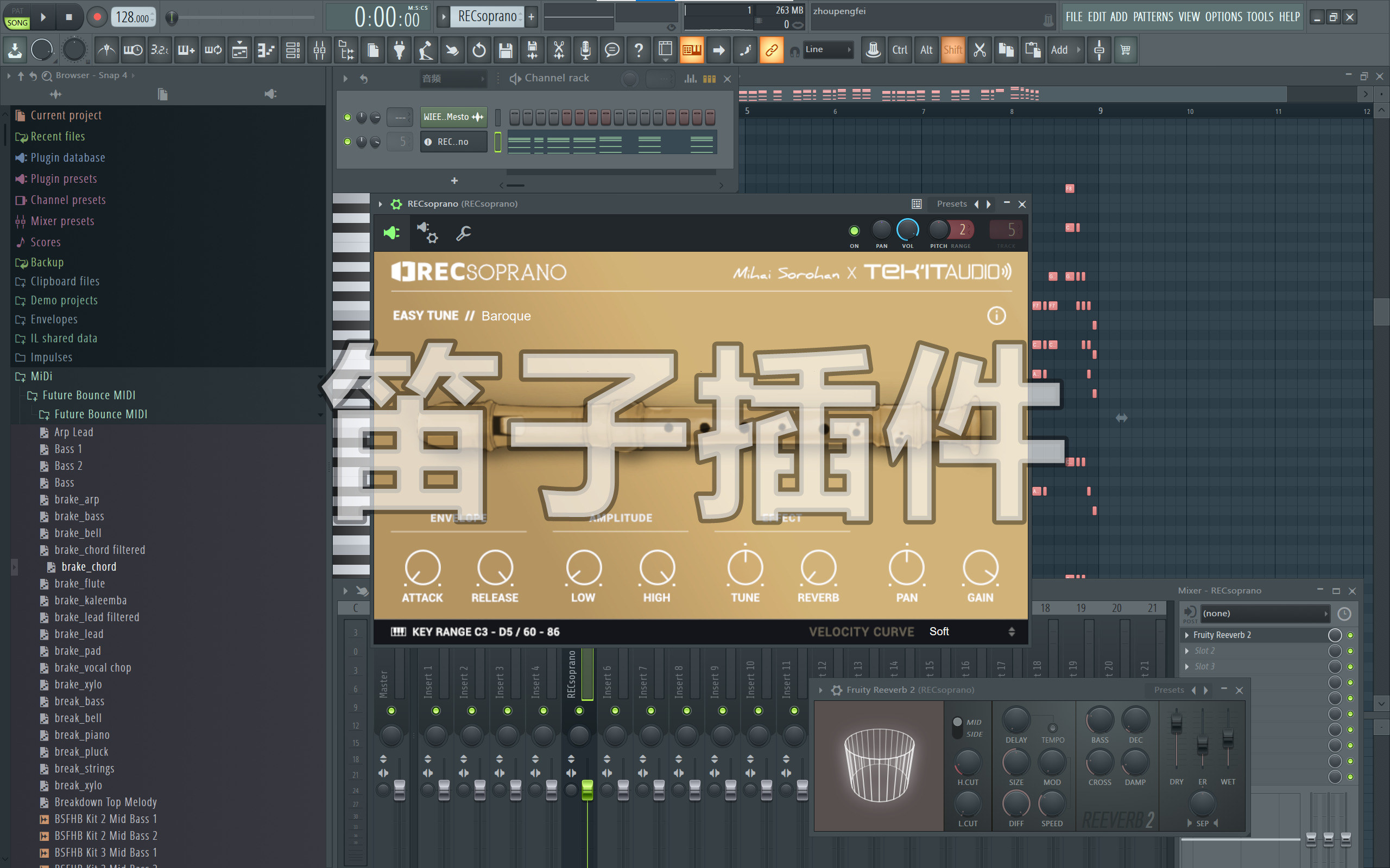 笛子插件 （民族音源）Vst插件（FL Cubase Ableton Live都可以用）RECSOPRANO