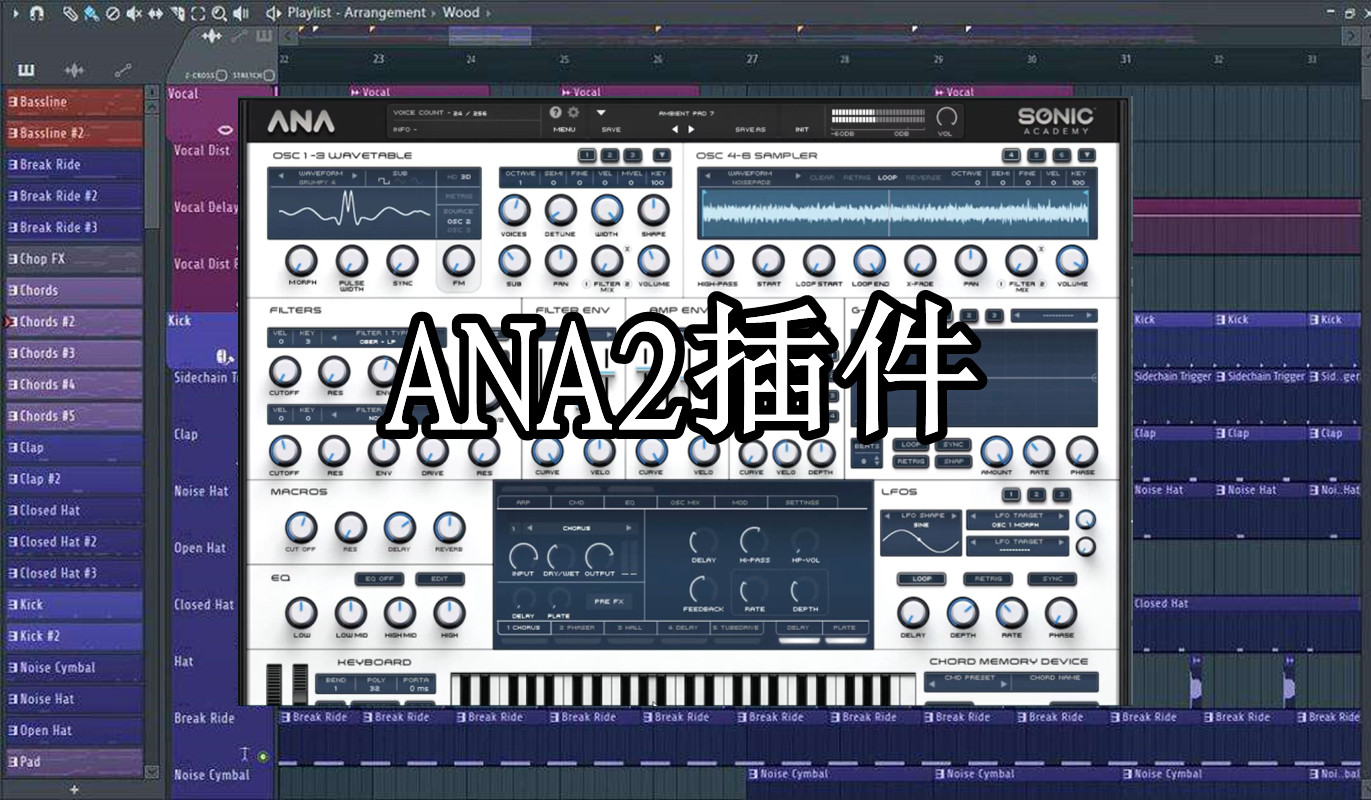 ANA2合成器_ANA音源插件+自带大量的音色库预设 [WIN-MAC]