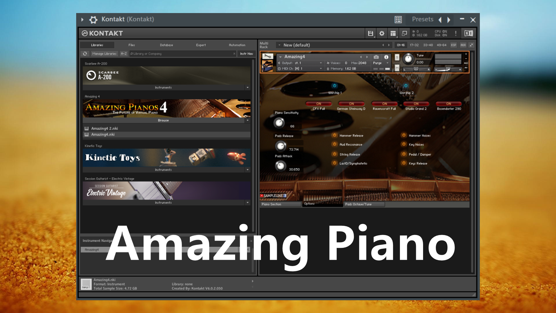 Amazing Piano钢琴音源下载-康泰克KONTAKT钢琴音源【钢琴音源】